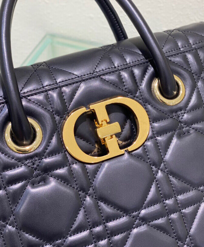 Christian Dior Large St Honore Tote Black
